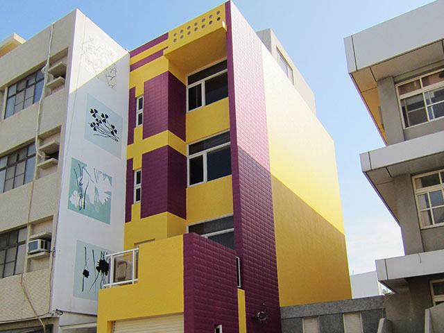 Exterior wall leather - Beautification: texture sand art